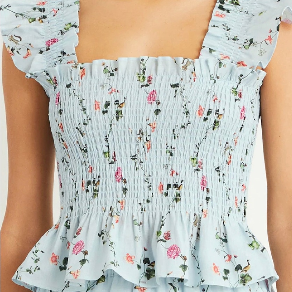 BRAND NEW, IN-BAG, Hill House Home “Paz” top in Pond Floral